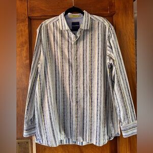 Tommy Bahama Button Down Patterned and Striped Shirt- XL